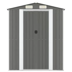 VIDAXL Abri De Jardin Gris Clair 192x772x223 Cm Acier Galvanisé 11 VIDAXL Abri De Jardin Gris Clair 192x772x223 Cm Acier Galvanisé -Promos Le Jardin Vivant Magasin 641f4418960a04.39377408