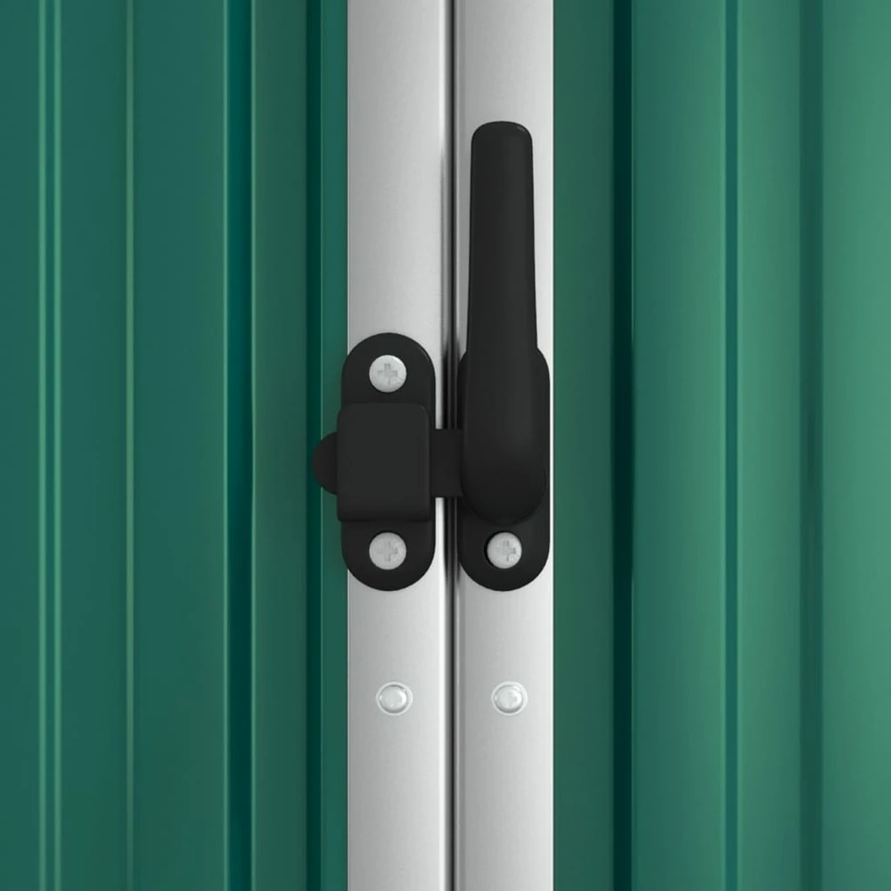 VIDAXL Abri à Outils De Jardin Vert 225x89x161 Cm Acier Galvanisé 8 VIDAXL Abri à Outils De Jardin Vert 225x89x161 Cm Acier Galvanisé – Image 6