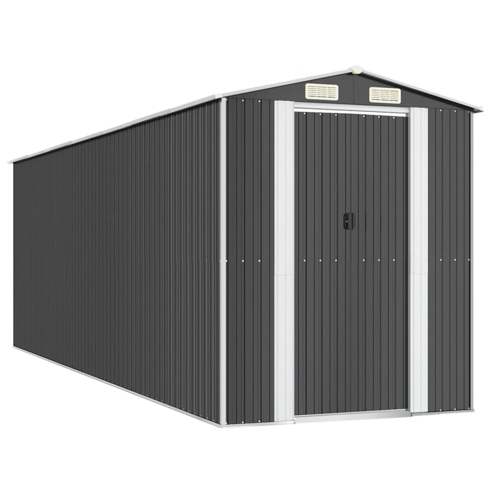 VIDAXL Abri De Jardin Anthracite 192x606x223 Cm Acier Galvanisé 3 VIDAXL Abri De Jardin Anthracite 192x606x223 Cm Acier Galvanisé