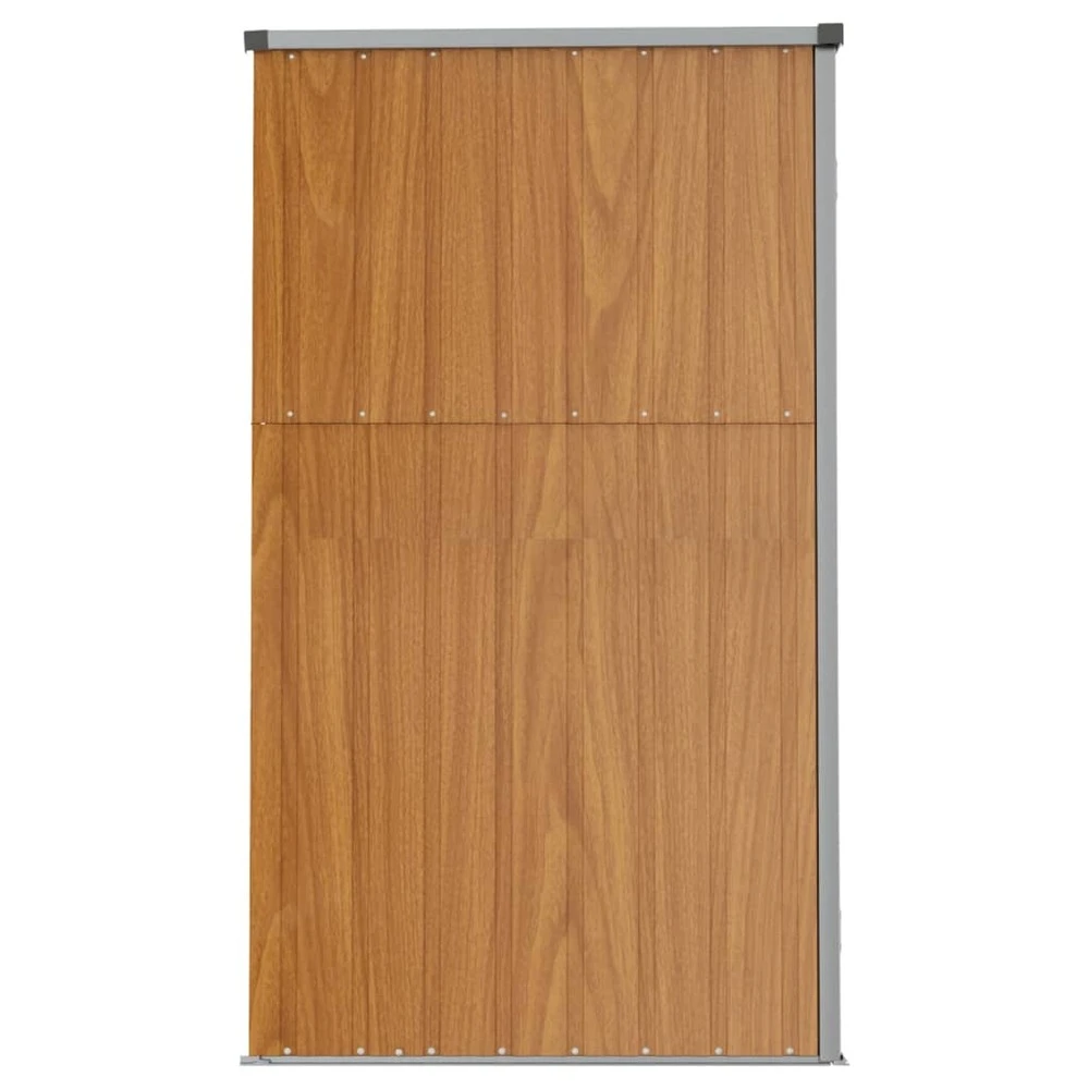 VIDAXL Abri à Outils De Jardin Marron 161x89x161 Cm Acier Galvanisé 7 VIDAXL Abri à Outils De Jardin Marron 161x89x161 Cm Acier Galvanisé – Image 5