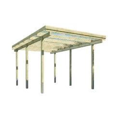 Carport En Bois Couverture Pvc Basic Simple