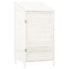 VIDAXL Remise De Jardin Blanc 55x52x112 Cm Bois De Sapin Solide -Promos Le Jardin Vivant Magasin 64232f892896c6.28850095