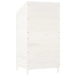 VIDAXL Remise De Jardin Blanc 55x52x112 Cm Bois De Sapin Solide -Promos Le Jardin Vivant Magasin 64232f893021e4.18545082