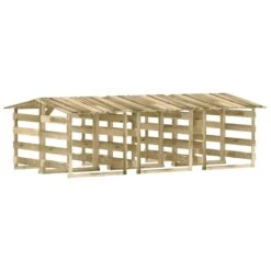 VIDAXL Pergolas Avec Toits 6 Pcs 100x90x100 Cm Bois De Pin Imprégné