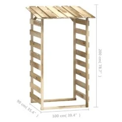 VIDAXL Pergola Avec Toit 100x90x200 Cm Bois De Pin Imprégné -Promos Le Jardin Vivant Magasin 642336f9d150e5.42758427