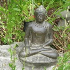 Statuette Bouddha Appel De La Terre à Témoin 30 Cm - Gris Anthracite 30 Cm -Promos Le Jardin Vivant Magasin 64242fcf3e22c1.30353892