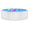VIDAXL Piscine Ronde Avec Parois En Acier 460x120 Cm Blanc
