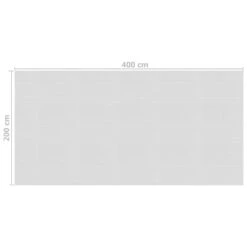 VIDAXL Film Solaire De Piscine Flottant Pe 400x200 Cm Gris -Promos Le Jardin Vivant Magasin 6426d646829d22.48220722