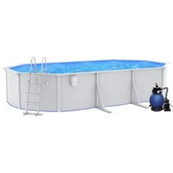 VIDAXL Piscine Avec Pompe Filtrante à Sable Et échelle 610x360x120 Cm