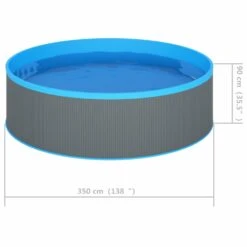 VIDAXL Piscine à éclaboussures 350x90 Cm Gris 11 VIDAXL Piscine à éclaboussures 350x90 Cm Gris -Promos Le Jardin Vivant Magasin 6426d6676cdda2.42111215