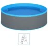 VIDAXL Piscine à éclaboussures Avec échelle à 4 Marches 350x90cm Gris -Promos Le Jardin Vivant Magasin 6426d668d369f6.94850018