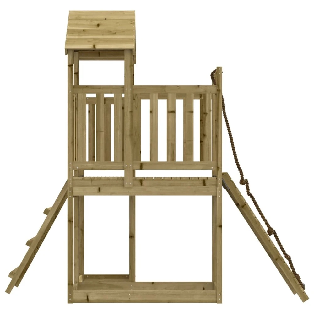 VIDAXL Maisonnette De Jeu Avec Mur D'escalade Bois De Pin Imprégné 7 VIDAXL Maisonnette De Jeu Avec Mur D'escalade Bois De Pin Imprégné – Image 5
