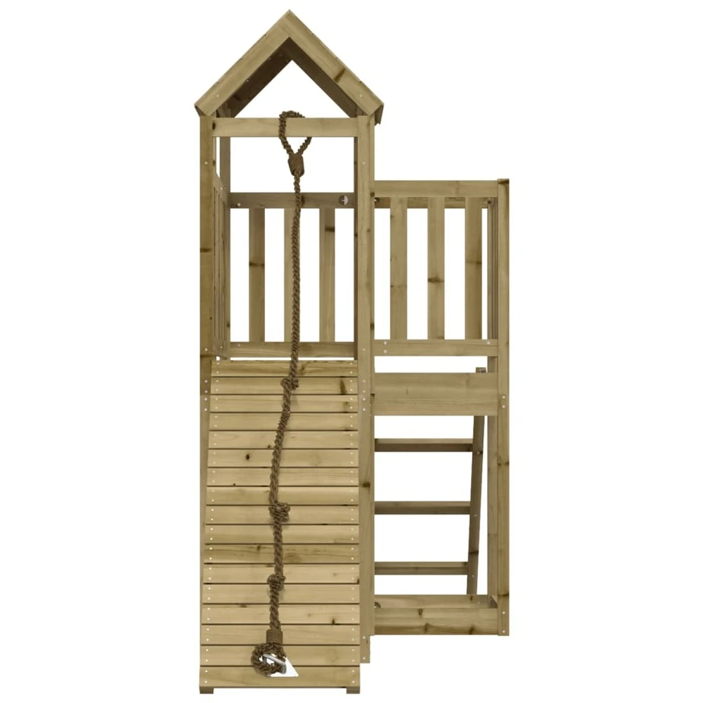 VIDAXL Maisonnette De Jeu Avec Mur D'escalade Bois De Pin Imprégné 6 VIDAXL Maisonnette De Jeu Avec Mur D'escalade Bois De Pin Imprégné – Image 4