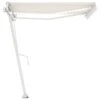 VIDAXL Auvent Automatique Avec Capteur De Vent Et Led 350x250 Cm Crème