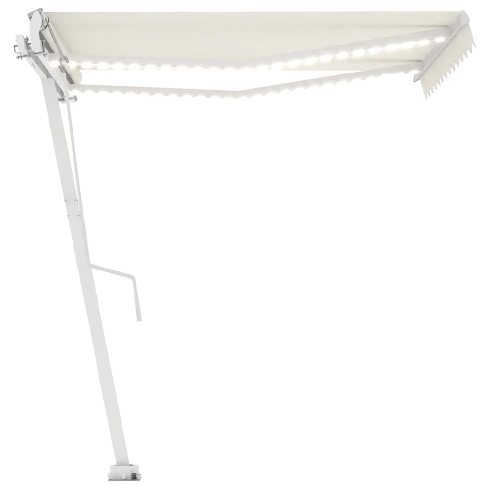 VIDAXL Auvent Automatique Avec Capteur De Vent Et Led 350x250 Cm Crème 4 VIDAXL Auvent Automatique Avec Capteur De Vent Et Led 350x250 Cm Crème – Image 2