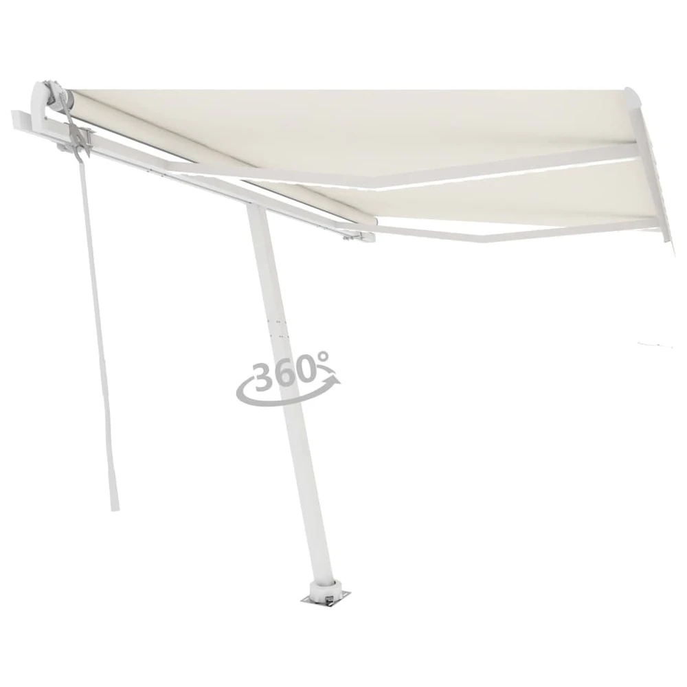 VIDAXL Auvent Automatique Avec Capteur De Vent Et Led 350x250 Cm Crème 5 VIDAXL Auvent Automatique Avec Capteur De Vent Et Led 350x250 Cm Crème – Image 3