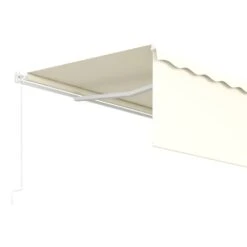 VIDAXL Auvent Rétractable Manuel Avec Store 5x3 M Crème -Promos Le Jardin Vivant Magasin 6426dd8464af60.79413610