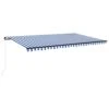 VIDAXL Auvent Manuel Rétractable 500x350 Cm Bleu Et Blanc 2 VIDAXL Auvent Manuel Rétractable 500x350 Cm Bleu Et Blanc -Promos Le Jardin Vivant Magasin 6426dd84da7ff1.84991274