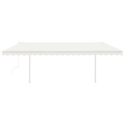 VIDAXL Auvent Automatique Capteur De Vent Et Led 5x3,5 M Crème -Promos Le Jardin Vivant Magasin 6426ddb6a6ead9.59785620