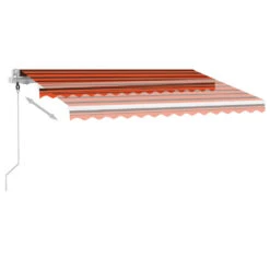 VIDAXL Auvent Automatique Capteur De Vent/led 300x250 Cm Orange/marron -Promos Le Jardin Vivant Magasin 6426ddbb5ee3c7.09234546