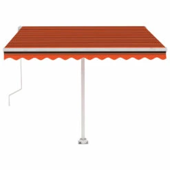 VIDAXL Auvent Automatique Capteur De Vent/led 300x250 Cm Orange/marron -Promos Le Jardin Vivant Magasin 6426ddbb6afaf2.72135959