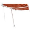 VIDAXL Auvent Automatique Capteur De Vent/led 300x250 Cm Orange/marron -Promos Le Jardin Vivant Magasin 6426ddbb71e117.28958456