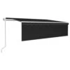 VIDAXL Auvent Automatique Store Capteur De Vent Et Led 5x3m Anthracite -Promos Le Jardin Vivant Magasin 6426ddc7e41290.83799949