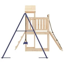 VIDAXL Maisonnette De Jeu Avec Mur D'escalade Balançoire Bois De Pin -Promos Le Jardin Vivant Magasin 643029baadd010.39786199