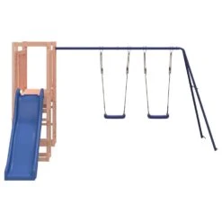 VIDAXL Maisonnette De Jeu Et Toboggan Balançoires Bois Massif Douglas -Promos Le Jardin Vivant Magasin 64302a2b90fa40.38254247
