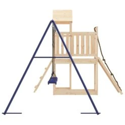 VIDAXL Maisonnette De Jeu Avec Mur D'escalade Balançoires Bois De Pin -Promos Le Jardin Vivant Magasin 64302a66ca90b1.52712414