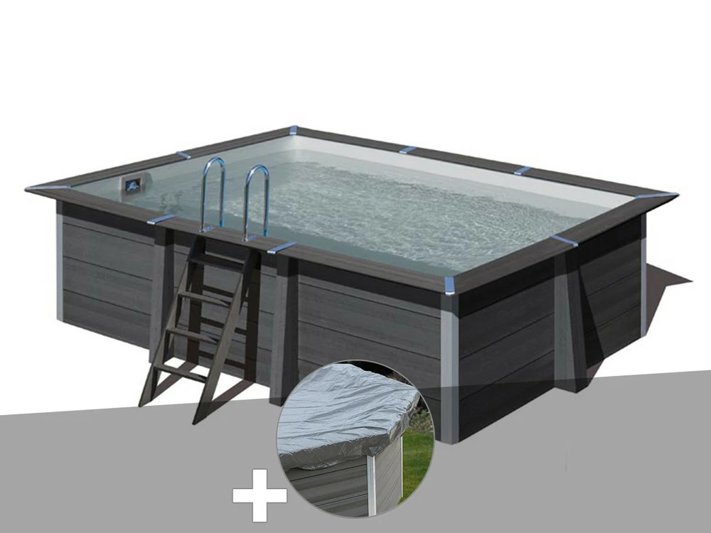 GRE Kit Piscine Composite Avant-garde Rectangulaire 4,66 X 3,26 X 1,24 M + Bâche De 3 GRE Kit Piscine Composite Avant-garde Rectangulaire 4,66 X 3,26 X 1,24 M + Bâche De