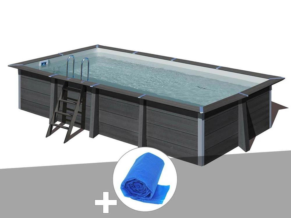 GRE Kit Piscine Composite Avant-garde Rectangulaire 6,06 X 3,26 X 1,24 M + Bâche à 3 GRE Kit Piscine Composite Avant-garde Rectangulaire 6,06 X 3,26 X 1,24 M + Bâche à