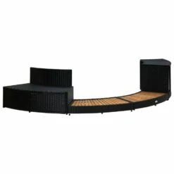 VIDAXL Contour Pour Spa Noir Poly Rotin Et Bois D'acacia Massif -Promos Le Jardin Vivant Magasin 64351692af3e92.31587745
