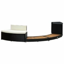 VIDAXL Contour Pour Spa Noir Poly Rotin Et Bois D'acacia Massif -Promos Le Jardin Vivant Magasin 64351692b2c955.00526859