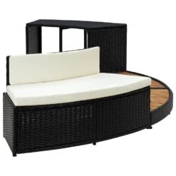VIDAXL Contour Pour Spa Noir Poly Rotin Et Bois D'acacia Massif -Promos Le Jardin Vivant Magasin 64351692bc5679.66225999