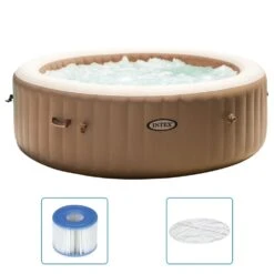 Intex Baignoire De Massage à Bulles Ronde Purespa 216x71cm 6 Personnes
