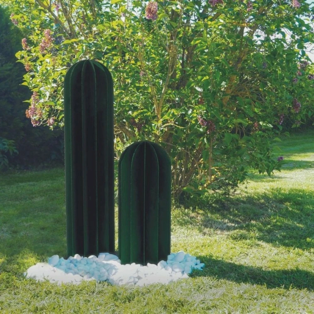 Cactus Métal Droit - Vert Foncé 100 Cm 4 Cactus Métal Droit - Vert Foncé 100 Cm – Image 2