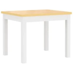 VIDAXL Ensemble De Table Et Chaises Pour Enfants 3 Pcs Blanc Et Beige -Promos Le Jardin Vivant Magasin 64387d74f10870.57128488