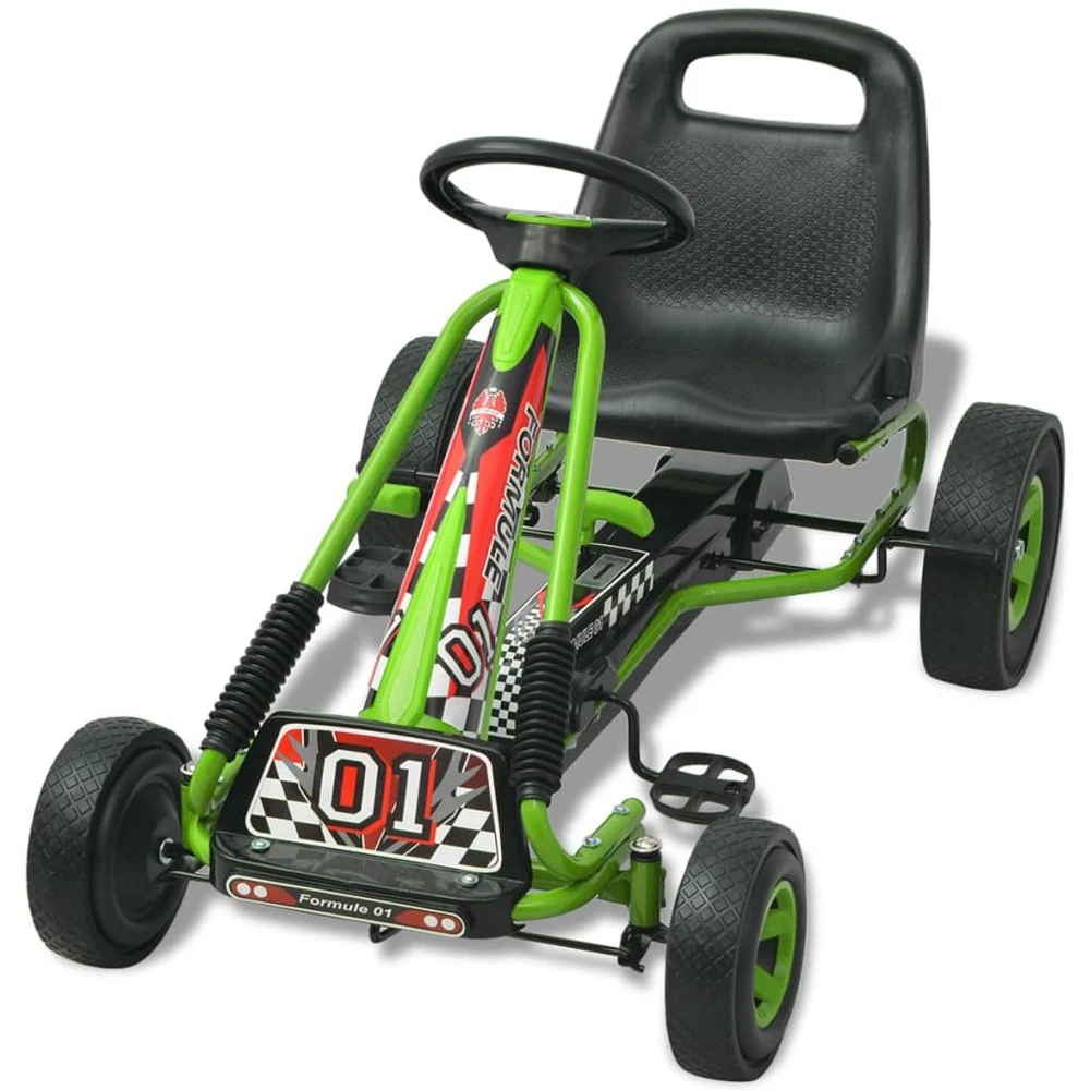 VIDAXL Kart à Pédale Avec Siège Ajustable Vert 5 VIDAXL Kart à Pédale Avec Siège Ajustable Vert – Image 3