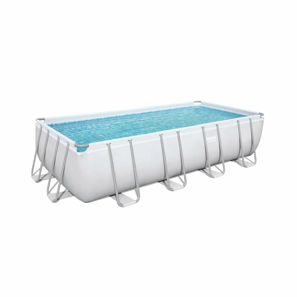 Piscine Tubulaire Hors Sol Vostok Grise Bestway. Rectangulaire 5x3m Avec Bâche De Protection. Filtre. Échelle De Sécurité Et Kit De 4 Piscine Tubulaire Hors Sol Vostok Grise Bestway. Rectangulaire 5x3m Avec Bâche De Protection. Filtre. Échelle De Sécurité Et Kit De – Image 2