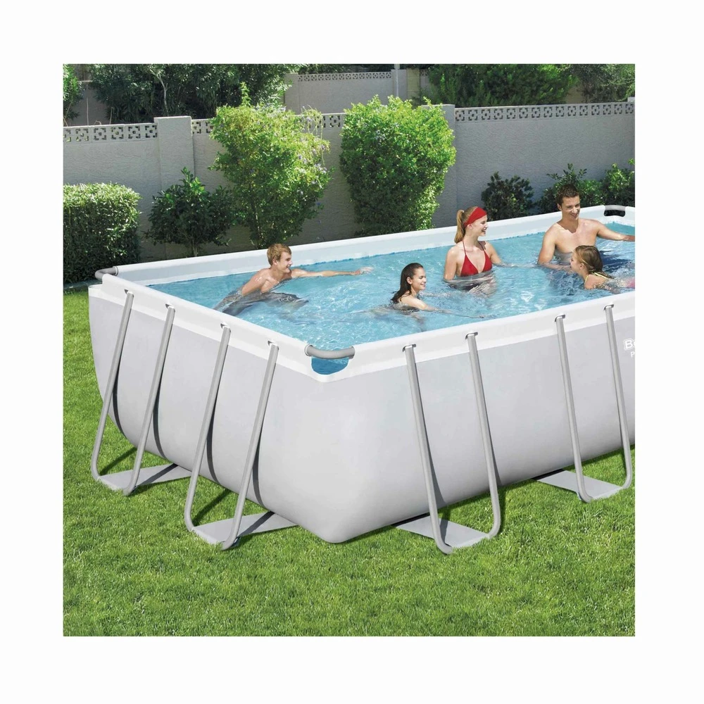 Piscine Tubulaire Hors Sol Vostok Grise Bestway. Rectangulaire 5x3m Avec Bâche De Protection. Filtre. Échelle De Sécurité Et Kit De 7 Piscine Tubulaire Hors Sol Vostok Grise Bestway. Rectangulaire 5x3m Avec Bâche De Protection. Filtre. Échelle De Sécurité Et Kit De – Image 5