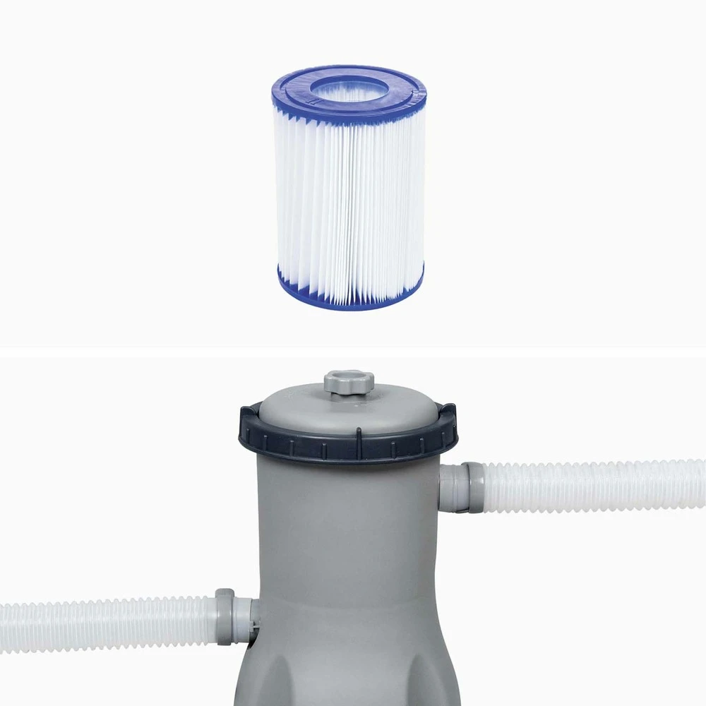 Piscine Gonflable Hors Sol - Onega - Grise. Ronde ø457x84cm Avec Filtre à Cartouche Et Kit De Réparation Liner Inclus 6 Piscine Gonflable Hors Sol - Onega - Grise. Ronde ø457x84cm Avec Filtre à Cartouche Et Kit De Réparation Liner Inclus – Image 4