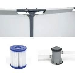 Piscine Tubulaire Bestway - Opalite Blanche - Piscine Ronde ø3.6m Avec Pompe -Promos Le Jardin Vivant Magasin 644674a30432a8.77844423