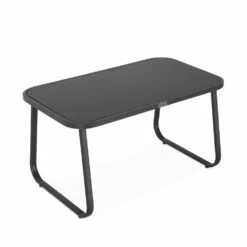 Salon De Jardin En Métal Et Textilène Pour 4 Personnes. Gris Foncé Et Noir. Design 14 Salon De Jardin En Métal Et Textilène Pour 4 Personnes. Gris Foncé Et Noir. Design -Promos Le Jardin Vivant Magasin 644675be8a6409.20077218