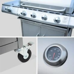 Barbecue Gaz Inox 17kw - Richelieu Inox - Barbecue 5 Brûleurs Dont 1 Feu Latéral. Côté Grill Et Côté Plancha -Promos Le Jardin Vivant Magasin 64467a351172a4.51400668