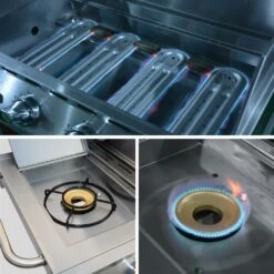 Barbecue Gaz Inox 17kw - Richelieu Inox - Barbecue 5 Brûleurs Dont 1 Feu Latéral. Côté Grill Et Côté Plancha -Promos Le Jardin Vivant Magasin 64467a351ef235.29770727