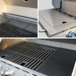 Barbecue Gaz Inox 17kw - Richelieu Inox - Barbecue 5 Brûleurs Dont 1 Feu Latéral. Côté Grill Et Côté Plancha -Promos Le Jardin Vivant Magasin 64467a353a6c95.15338736