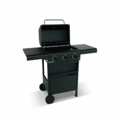Barbecue Gaz 3 Brûleurs. Tablettes Rabattables - Bonacieux - Noir. Avec Rangement -Promos Le Jardin Vivant Magasin 64467a3cc903a3.48701867