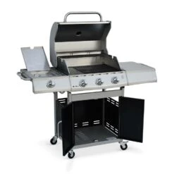 Barbecue Gaz Inox 14kw - Richelieu Noir - Barbecue 4 Brûleurs Dont 1 Feu Latéral. Côté Grill Et Côté Plancha 11 Barbecue Gaz Inox 14kw - Richelieu Noir - Barbecue 4 Brûleurs Dont 1 Feu Latéral. Côté Grill Et Côté Plancha -Promos Le Jardin Vivant Magasin 64467a4aa52b63.13090841