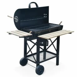 Barbecue Américain Charbon De Bois - Serge Noir - Smoker Américain Avec Aérateurs. Récupérateur De Cendres. Fumoir -Promos Le Jardin Vivant Magasin 64467a567fe5e3.49359124